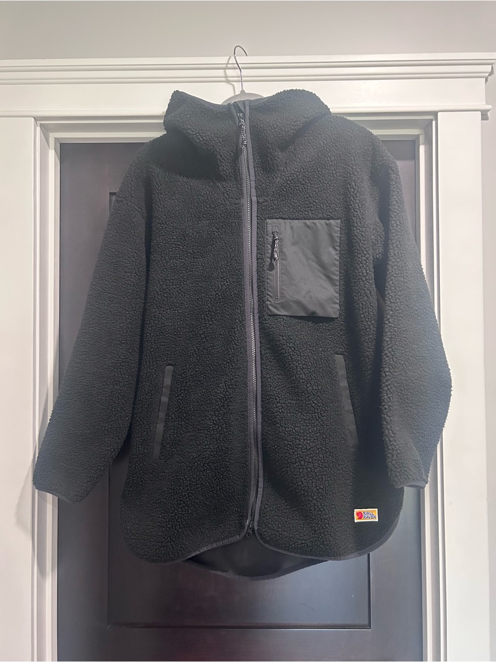 Fjallraven Size Medium Women's Vardag Pile Fleece Long Jacket